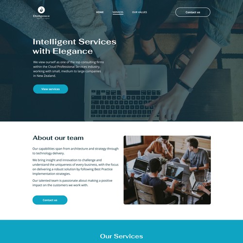 Page Services. Design concept for a consulting company