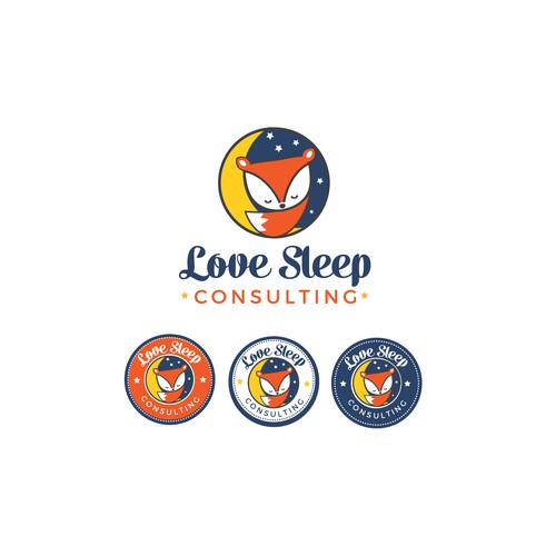 Fun, cute, vibrant logo for love Sleep consulting