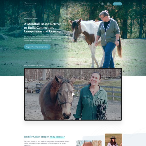 Mindfulness with Horses Retreat Landing Page