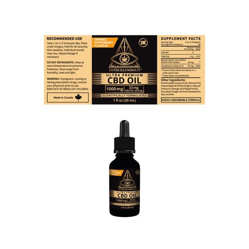 Enter Illuminati Ultra Premium CBD Oil Label