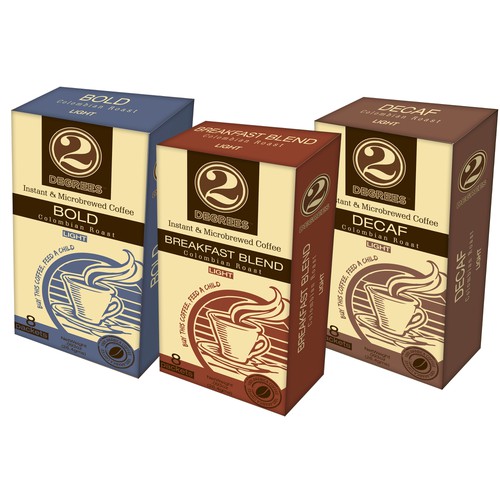 Help a small food company with a big mission to design a new line of coffee packages.