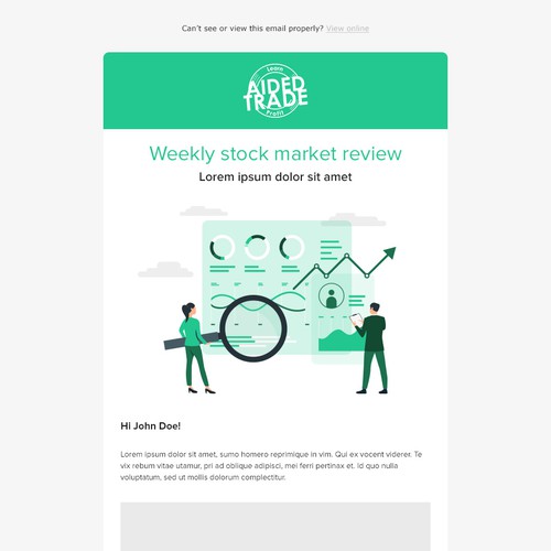 Email design for Aided Trade