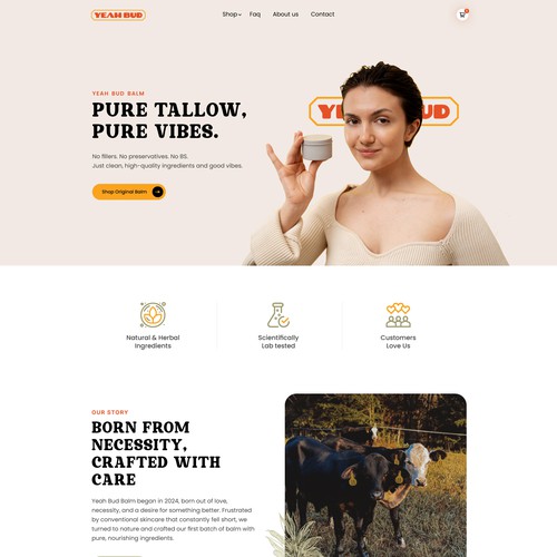 Yeah bud balm website design and development