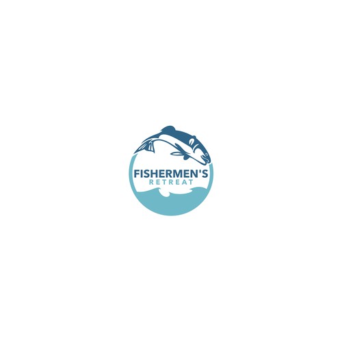 Create hkmrfhma Carp fishing lake logo for the Fishermens Retreat