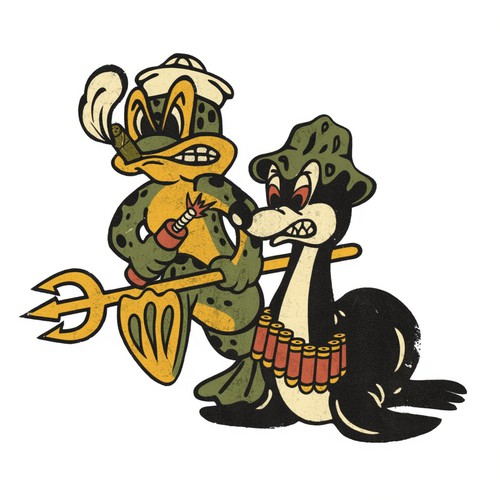 retro tshirt design for USAMM