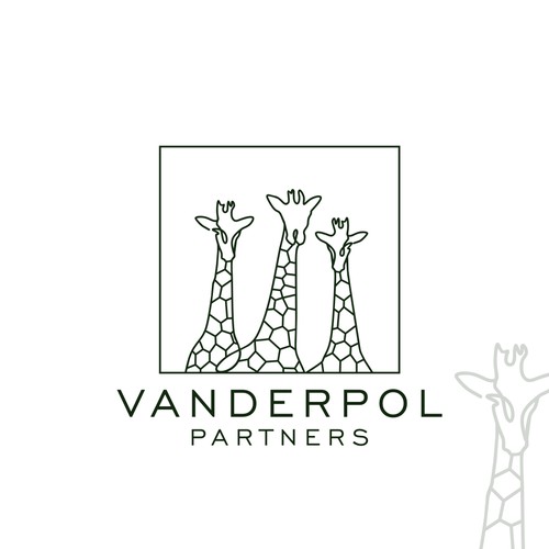 Vanderpol partners logo with three giraffe icons