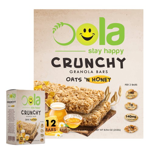 oola crunchy granola bars packaging