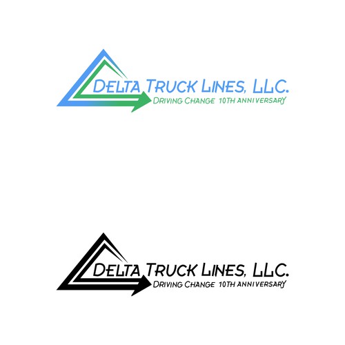 Delta Truck Lines, LLC 10th Anniversary. Redesign Logo