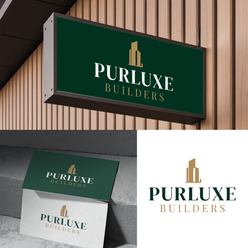 Purluxe builders logo design