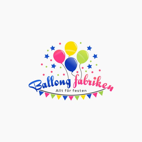 Create a playful logo for a party store