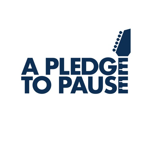 A pledge to pause logo design
