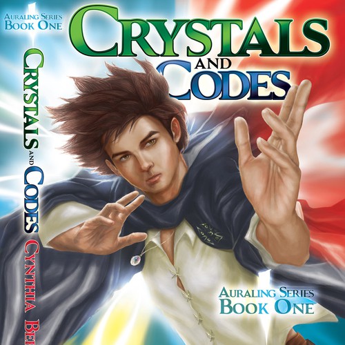 Crystals & Codes - Fantasy Book Cover Design for children ages: 8 to 12 years old. 