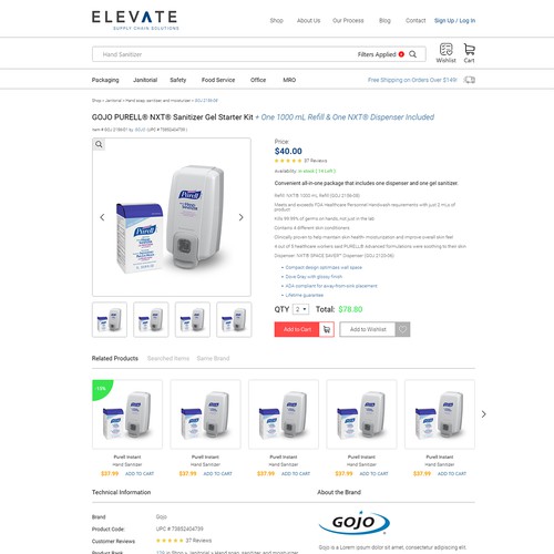 E-commerce product page