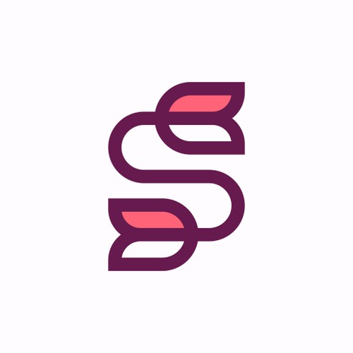 Letter S Flower Logo design