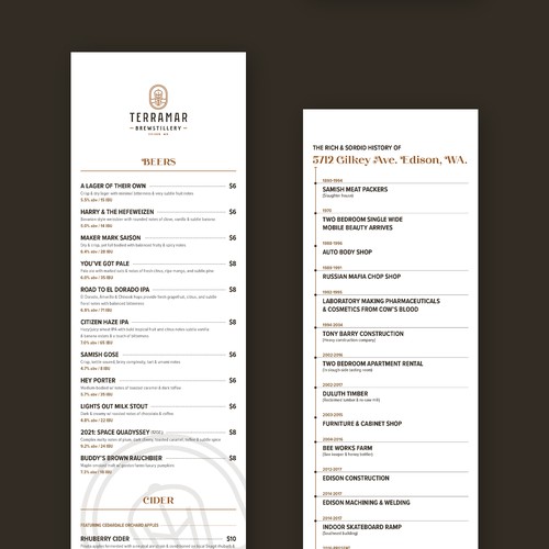 Terramar Tasting Menu