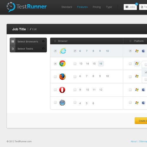 TestRunner Dashboard Design