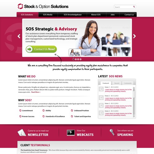 Help Stock & Option Solutions, Inc. with a new website design