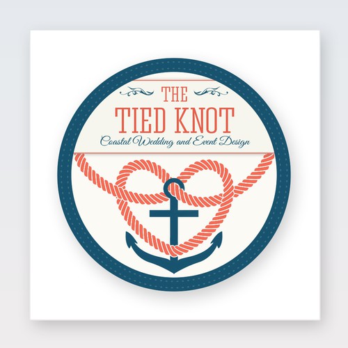 Design a classic nautical logo for 'The Tied Knot'...wedding/event planning.