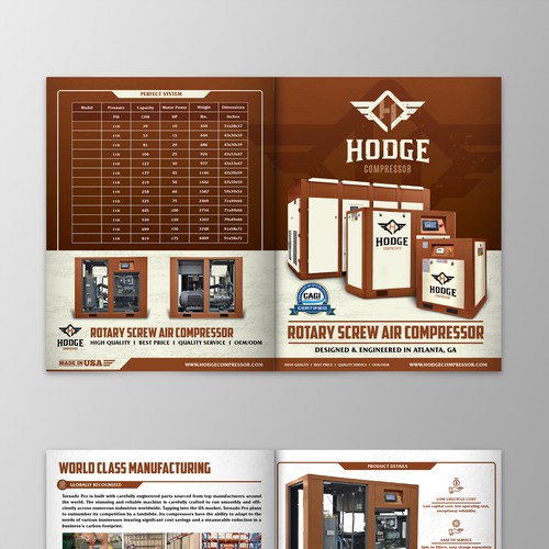 Brochure for Industrial Compressor Company