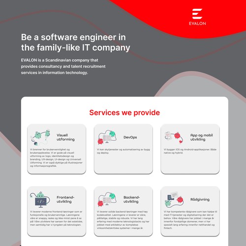 A welcoming website to attract IT talents from mega corporations