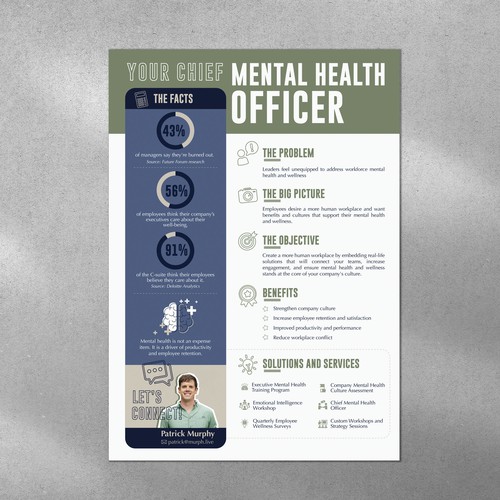 Corporate One Pager for Mental Health Offering