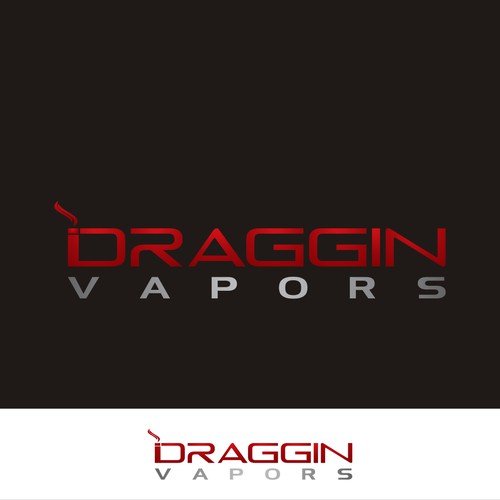 create a word logo for a smoking alternative     Draggin' Vapors  (vertical designs also, please)