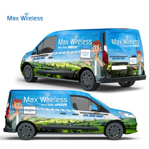 Full Wrap Design For Max Wireless Company