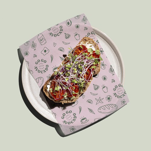 Brand identity for an avocado toast bar.