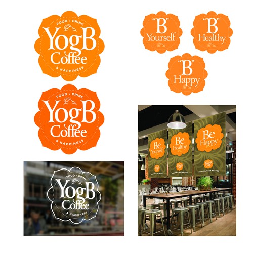 YogB Coffee Shop Logo