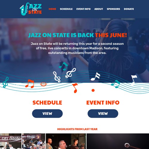 Jazz Festival Website Design