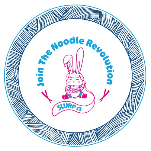 Urban Plate Graphics for A Trendy Noodle Brand
