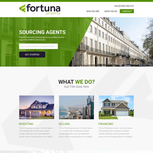 London Based Property Business Website Design