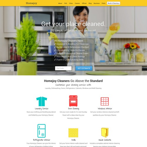 Homejoy needs a new landing page