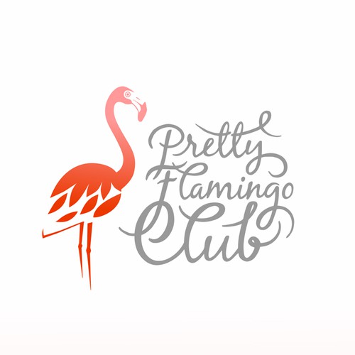 logo and business card for The Pretty Flamingo Club