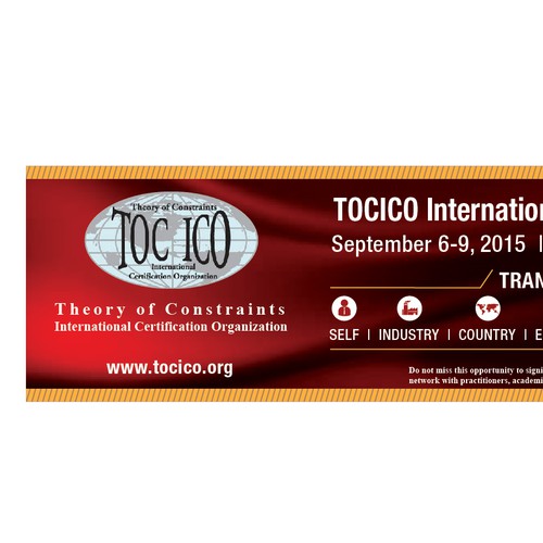 create a transformation banner ad for an international business conference
