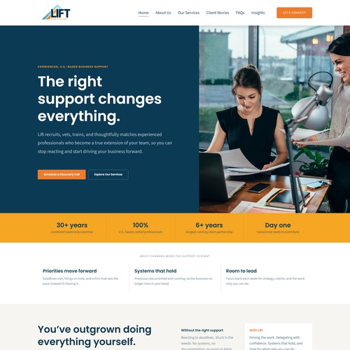 Website Redesign & Restructuring for a Virtual Executive Assistant & Business Support Firm
