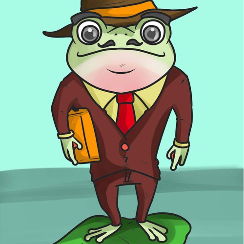 Create A Happy Business Frog For Tech Startup