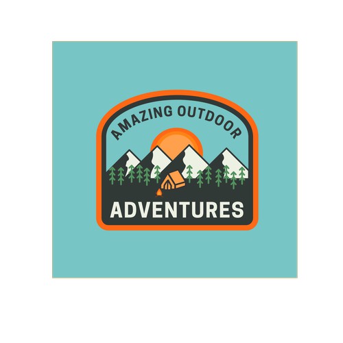 Badge type design for Outdoors brand