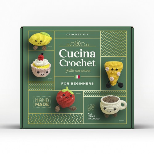 Cucina Crochet Kit Packaging Design