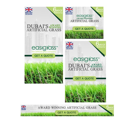 Banner Design for Artificial Grass company