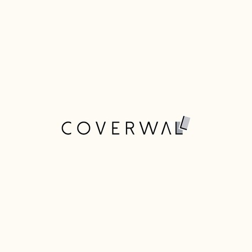 Typography clever logo for Coverwall