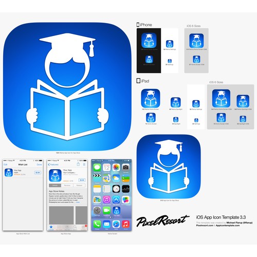 Create an iOS icon for learning/flashcard app
