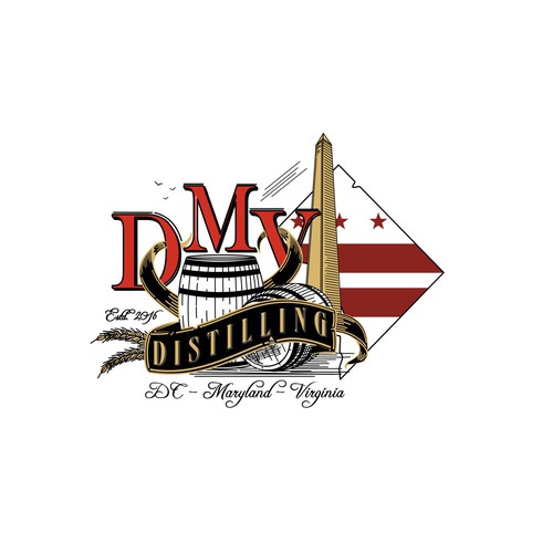 Distilling company logo