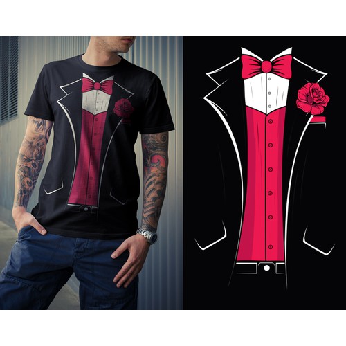 T-Shirt "Tuxedo" - multiple Winner possible