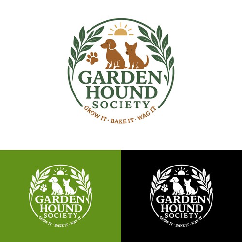 garden hound society logo design