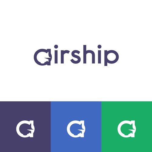 Airship logo for video game art business