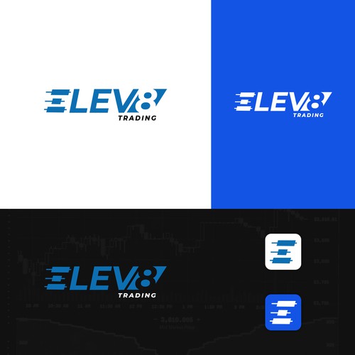Elev8 Trading Logo Design - Minimalist Style