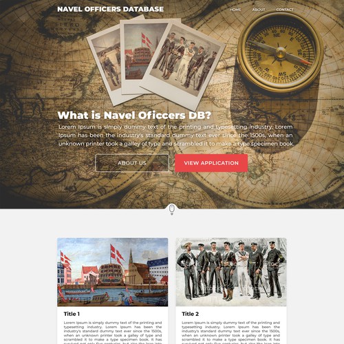 Website design for a Danish Navel officers database.