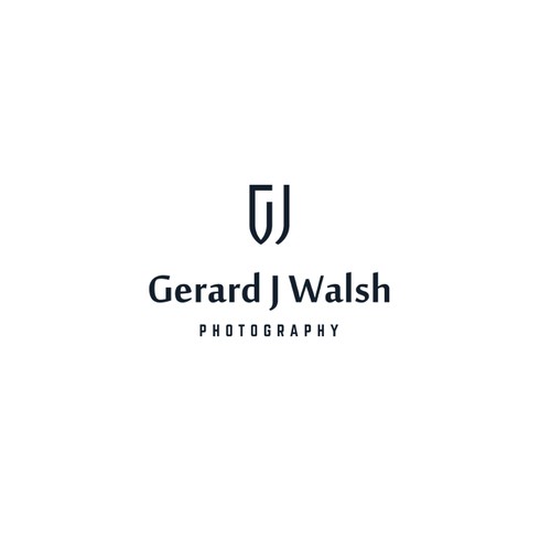 Minimalist geometric logo for photographer