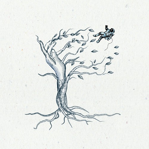 poetical surrealistic illustration